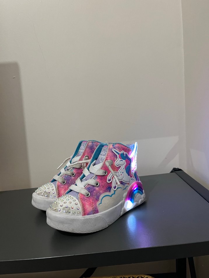 Renkli Pullu Kız Çocuk Spor Ayakkabı - Görsel 3