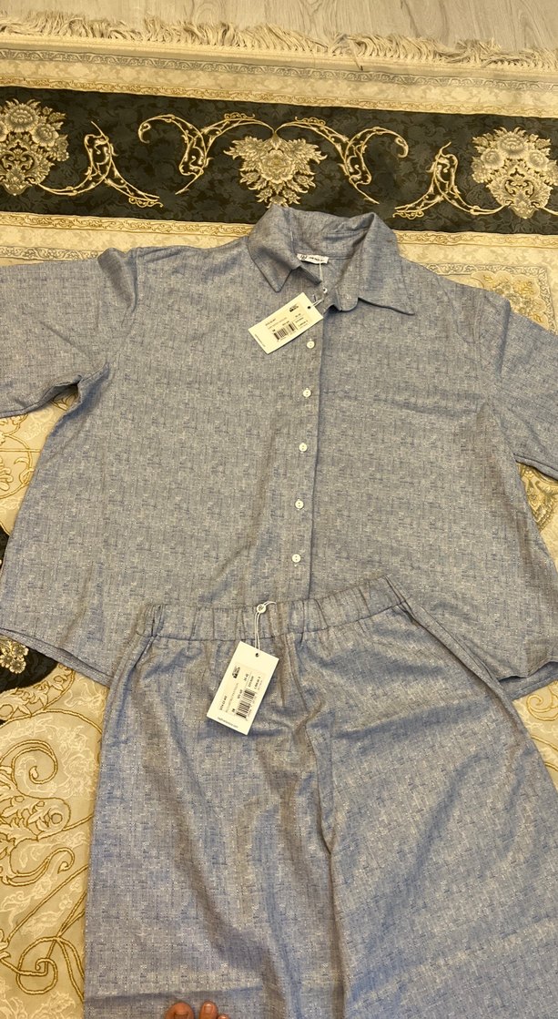 Gri Düğmeli  Takımı BEJ Factory marka - Görsel 3