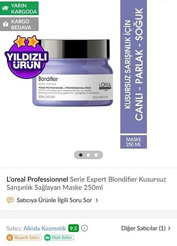 Ürün ismi: Loreal blondifier saç maskesi