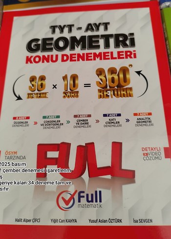 TYT-AYT Sıfır guncel Tertemiz denemelerdir
