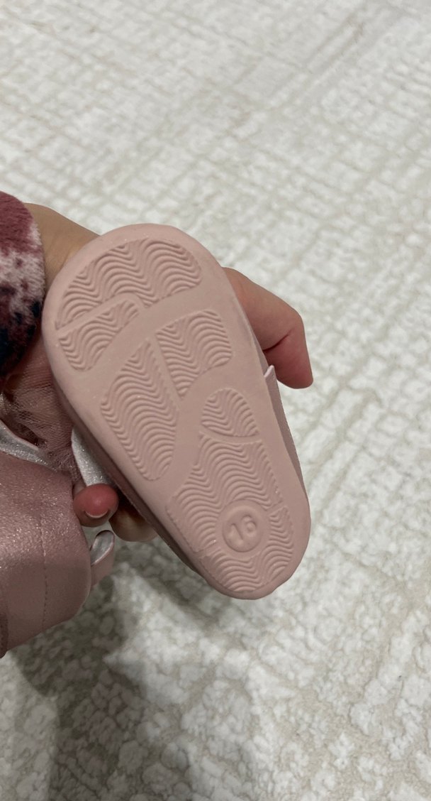 Pembe Fırfırlı Kız Bebek İlk Adım Ayakkabısı - Görsel 2