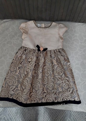 Kız Çocuk Dantel İşlemeli Elbise - Görsel 4