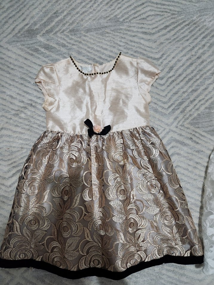 Kız Çocuk Dantel İşlemeli Elbise - Görsel 2