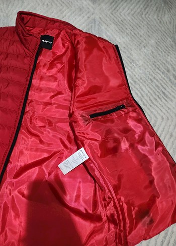 Kırmızı Fermuarlı Erkek Yelek - Görsel 4