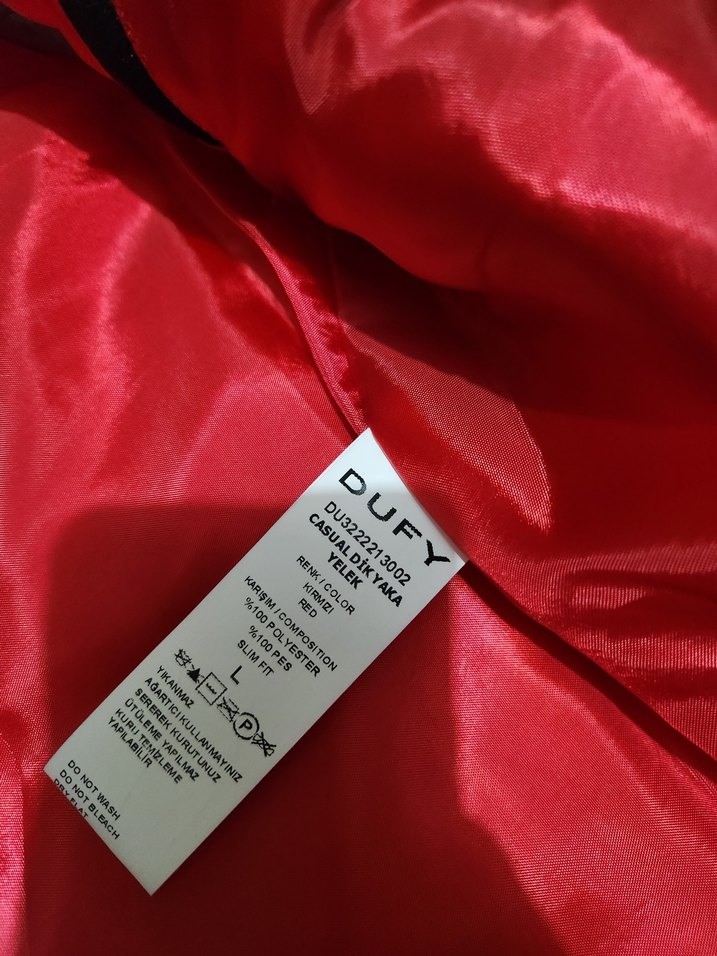 Kırmızı Fermuarlı Erkek Yelek - Görsel 2