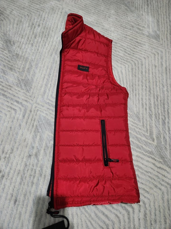 Kırmızı Fermuarlı Erkek Yelek - Görsel 5