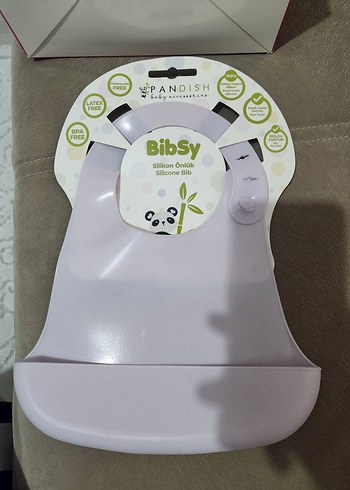 BibSy Silikon Bebek Önlüğü Pembe - Görsel 2