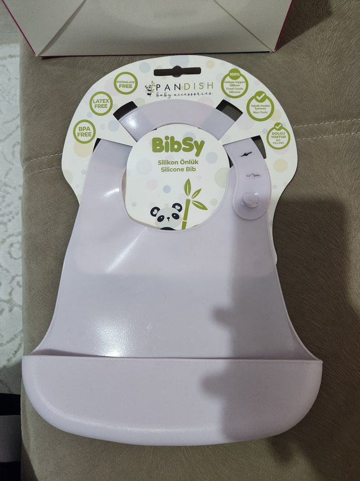 BibSy Silikon Bebek Önlüğü Pembe - Görsel 2