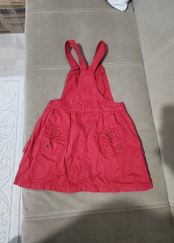 Kız Çocuk Kırmızı Askılı Elbise - Görsel 2