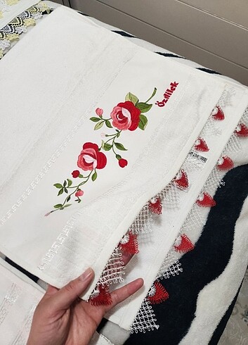 İşlemeli havlu - Görsel 5