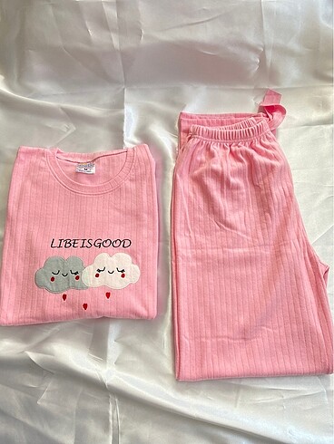 fitilli pembe pijama takımı