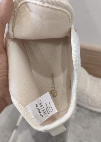 Kız Çocuk Beyaz Sıcak Terlikler Velcro - Görsel 4