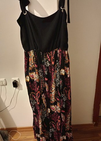 Desenli Bohem Uzun Askılı Elbise - Görsel 4