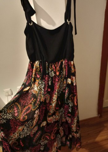 Desenli Bohem Uzun Askılı Elbise - Görsel 3