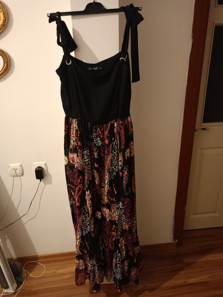 Desenli Bohem Uzun Askılı Elbise - Görsel 2