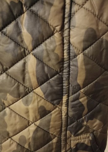 Kahverengi Kamuflaj Desenli Kemerli Kadın Yelek - Görsel 3