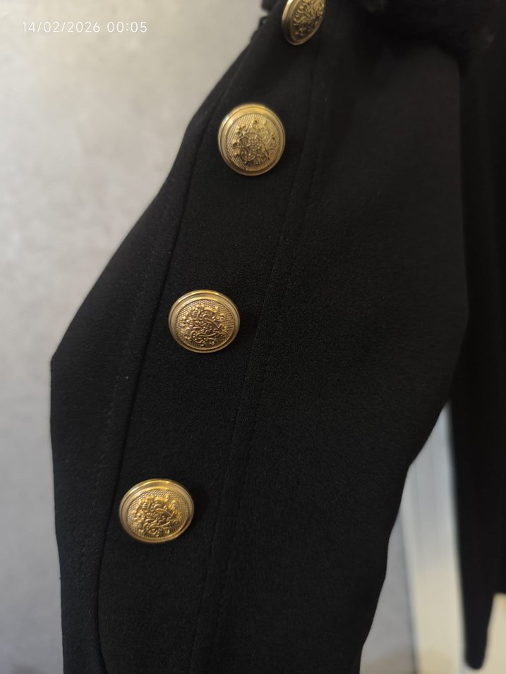 Siyah Uzun Kollu Gotik Uzun Elbise - Görsel 4