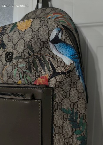 Deri Baskılı Kadın Sırt Çantası - Görsel 3