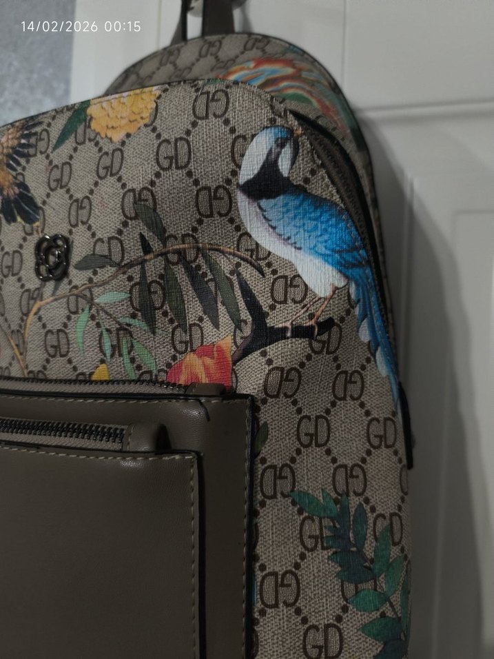 Deri Baskılı Kadın Sırt Çantası - Görsel 3