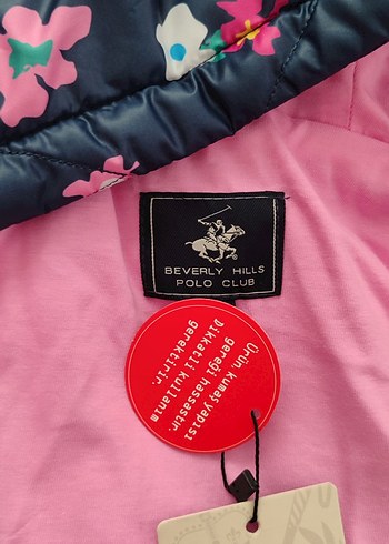 Kapüşonlu Kız Çocuk Çiçekli Fermuarlı Mont - Görsel 8