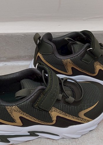 Haki Erkek Çocuk Spor Ayakkabı Velcro - Görsel 2