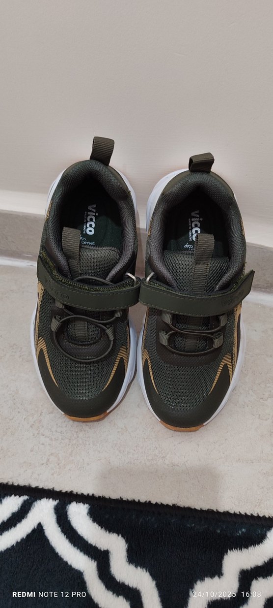 Haki Erkek Çocuk Spor Ayakkabı Velcro - Görsel 3