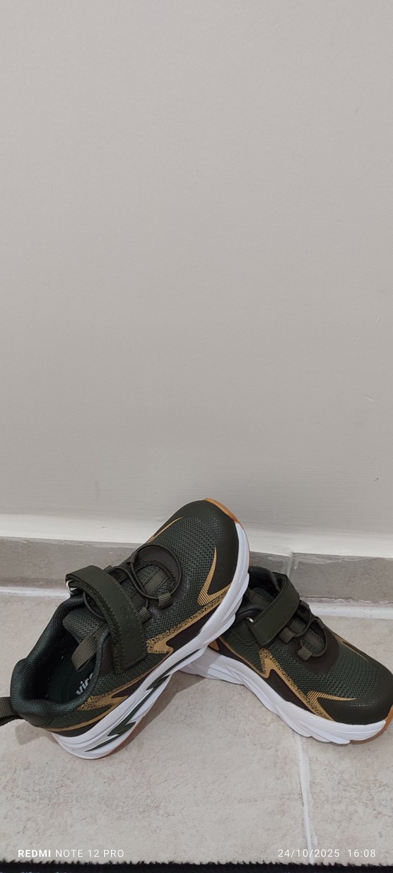 Haki Erkek Çocuk Spor Ayakkabı Velcro - Görsel 4