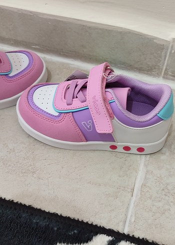 Kızlar için Pembe Bağcıksız Sneaker - Görsel 4