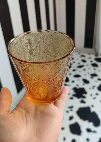 Beden sarı Renk Sarı Renkli Cam Bardak 6 adet
