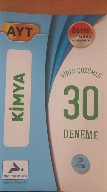 PRF YAYINLARI AYT KİMYA DENEMESİ