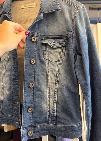 s Beden gri Renk Kadın Mavi Denim Ceket Uzun Kollu
