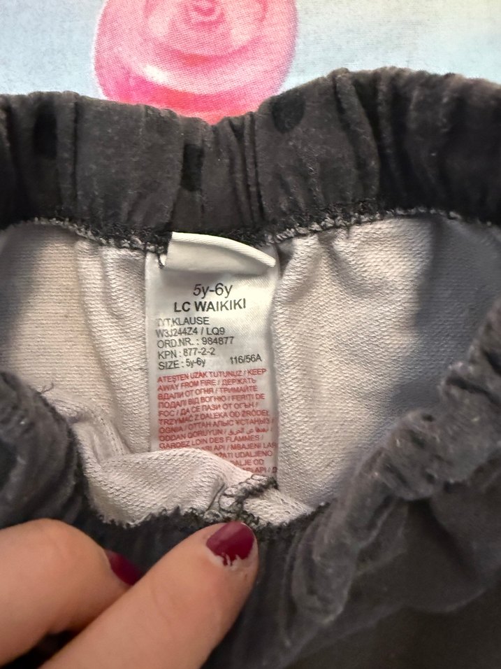 Kız Çocuk Gri Puanlı Bol Kesim Tayt - Görsel 2