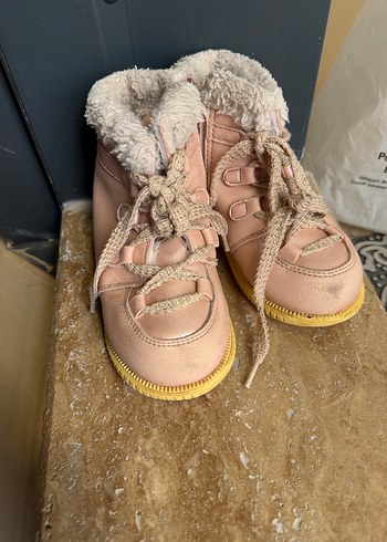 Kız Çocuk Pembe Kürklü Lastik Bot - Görsel 4