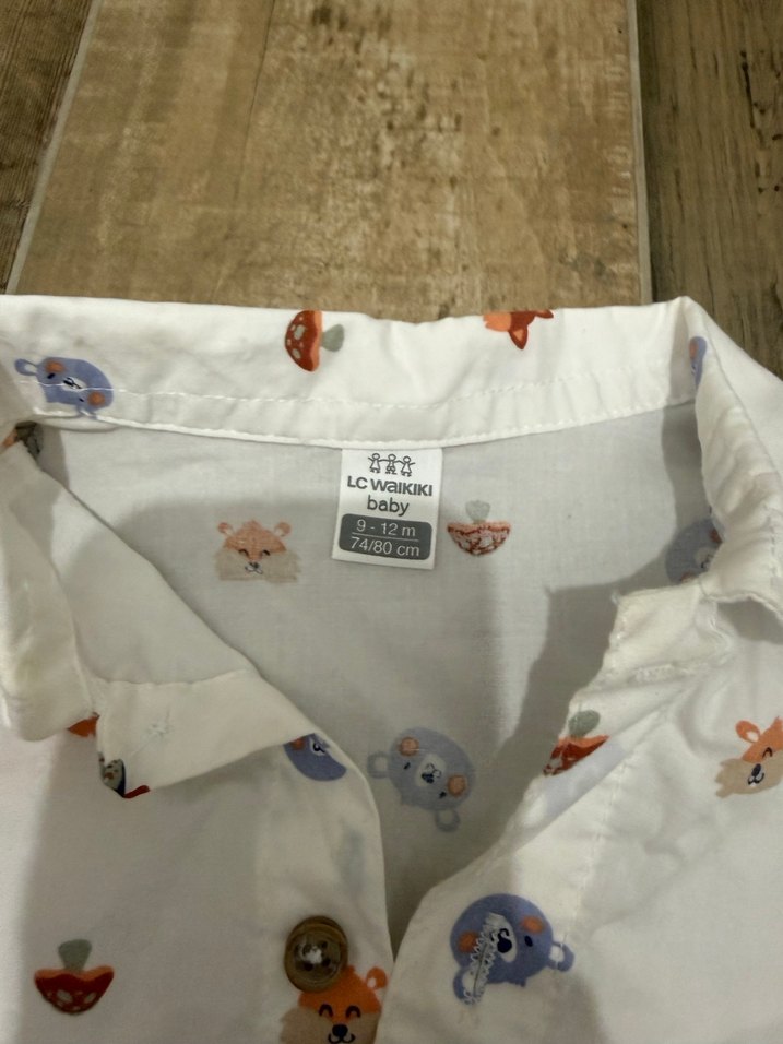 Beyaz Pamuklu Erkek Uzun Kollu Baskılı Gömlek - Görsel 2