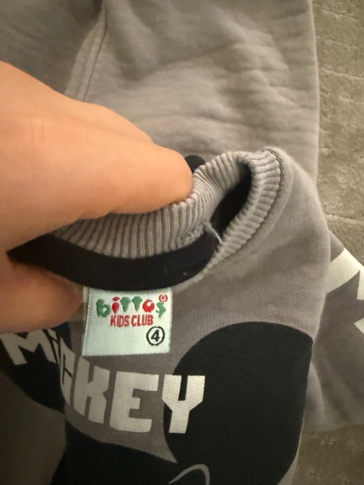 Gri Mickey Baskılı Erkek Çocuk Eşofman Takımı - Görsel 4