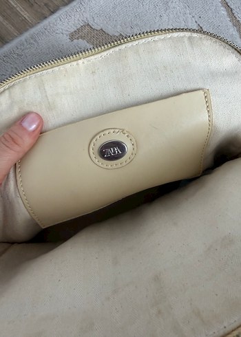 Zincir Detaylı Bej Nakışlı Bohem Çanta - Görsel 6