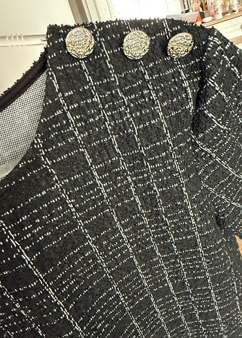 Düğmeli Kısa Kollu Gri Bluz - Görsel 2