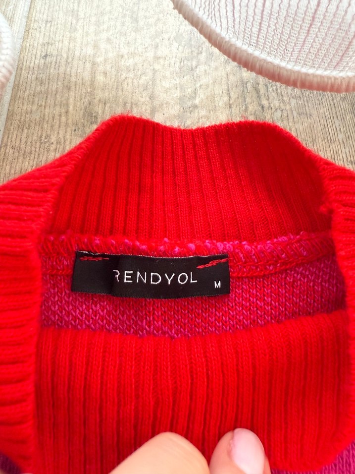 Pembe Zebra Desenli Balıkçı Yaka Kazak - Görsel 4