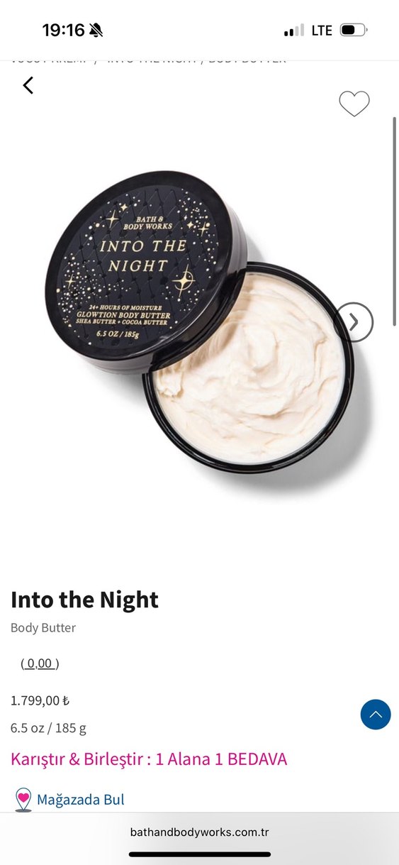 Bath & Body Works Into The Night Vücut Kremi 185g - Görsel 3