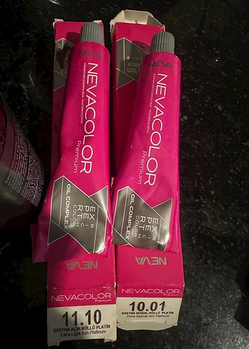 Nevacolor Saç Boyası 11.10 ve 10.01, igora 0.22, mor şampuan - Görsel 2