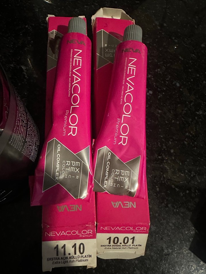 Nevacolor Saç Boyası 11.10 ve 10.01, igora 0.22, mor şampuan - Görsel 2