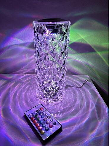 Hoparlörlü dokunmatik kristal masa lambası