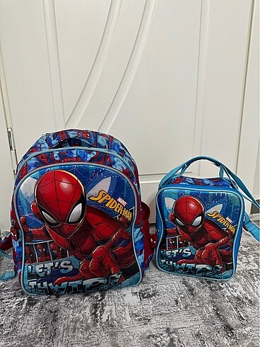 Lisanslı Spiderman Okul ve Beslenme çantası