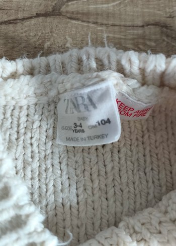 Zara Kız Çocuk Bohem Nakışlı Beyaz Hırka - Görsel 2