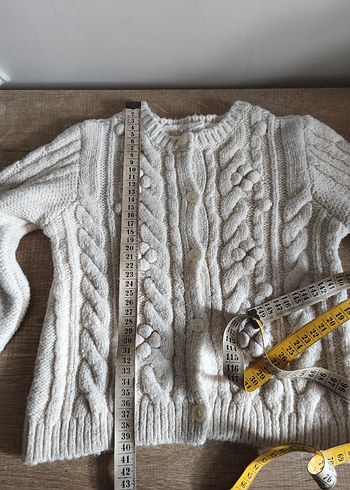 Zara Kız Çocuk Bohem Nakışlı Beyaz Hırka - Görsel 5