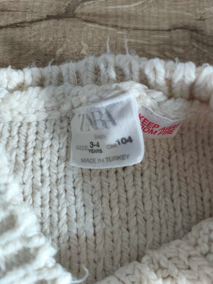 Zara Kız Çocuk Bohem Nakışlı Beyaz Hırka - Görsel 2