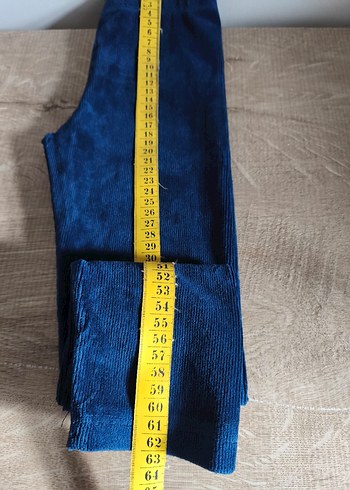 Kız Çocuk Parlak Mavi Denim Tayt - Görsel 4