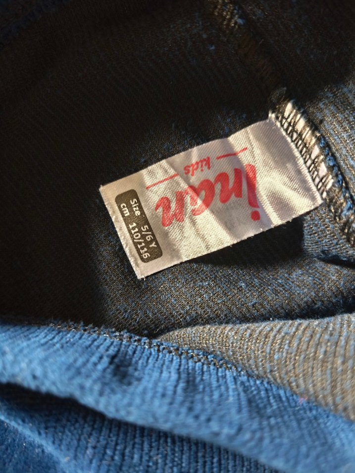 Kız Çocuk Parlak Mavi Denim Tayt - Görsel 2