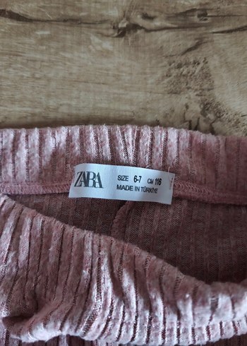 Zara pembe ihraç fazlası Piliseli Kız Tayt - Görsel 2