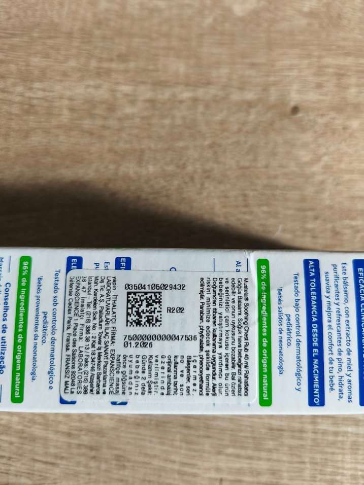 Mustela Bebek Rahatlatıcı Göğüs Balsamı 40 ml - Görsel 2